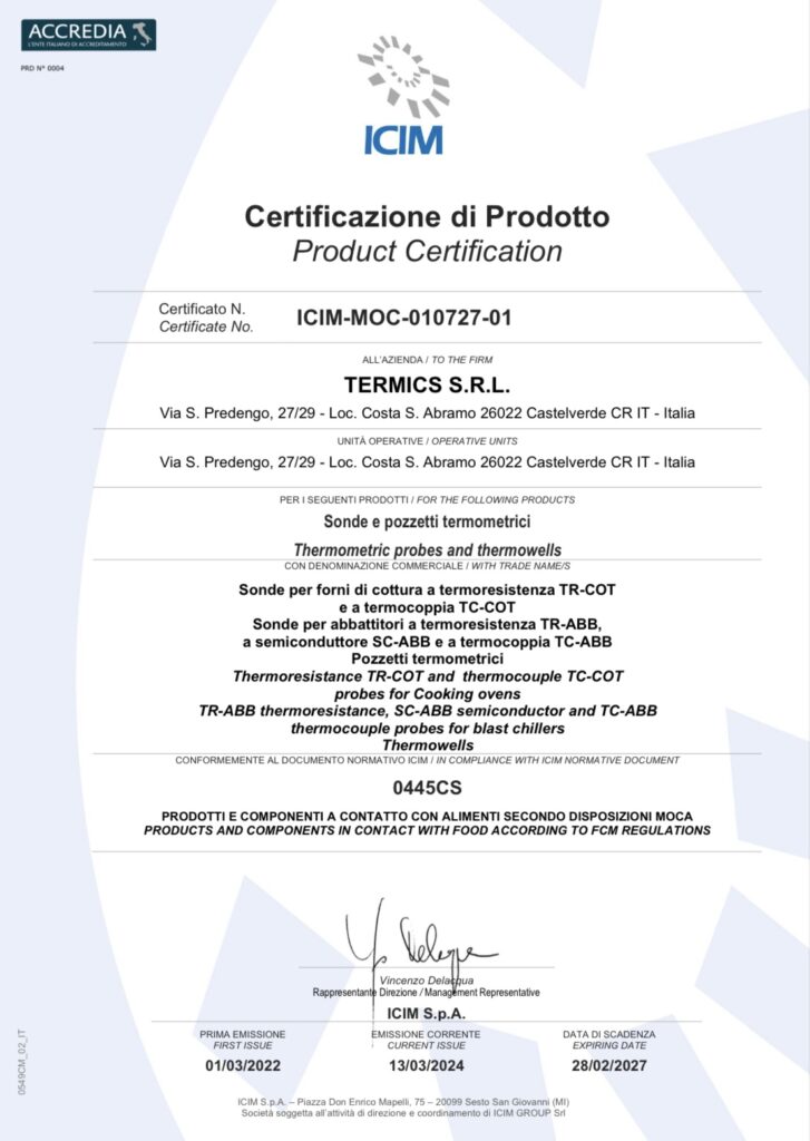 Certificazione MOCA - Termics